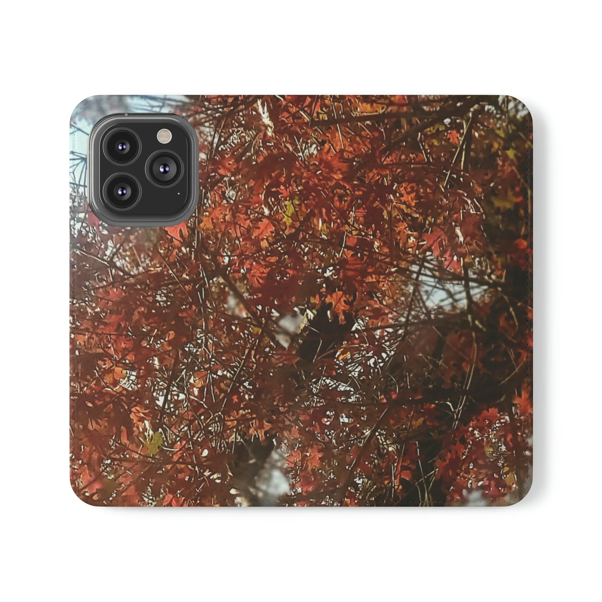 Red Autumn Leaves | Folio Phone Case | High Bloom Collection | Life By Ortavia