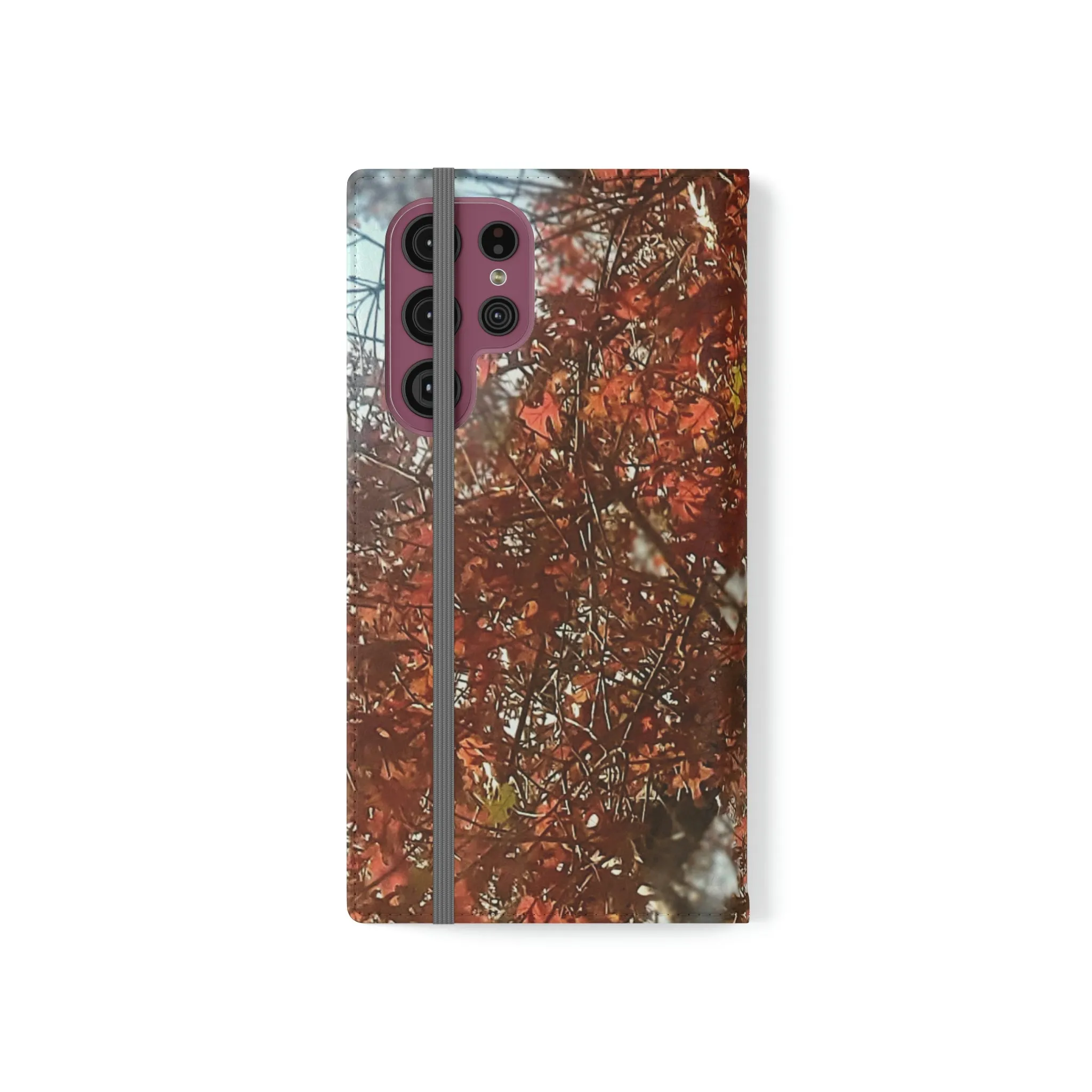 Red Autumn Leaves | Folio Phone Case | High Bloom Collection | Life By Ortavia