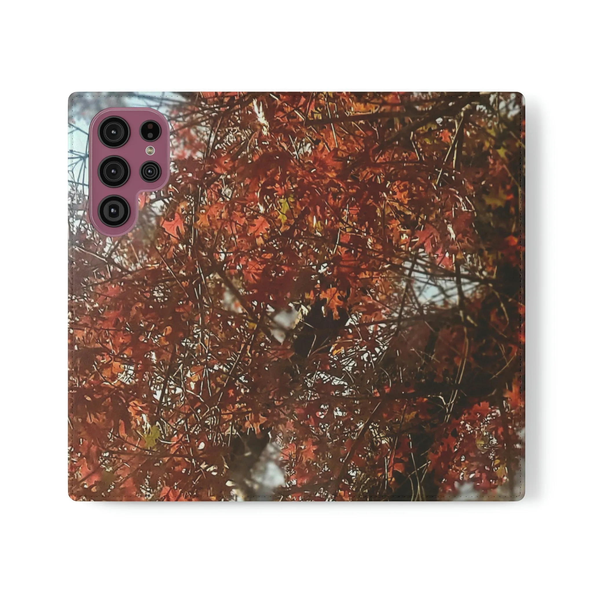 Red Autumn Leaves | Folio Phone Case | High Bloom Collection | Life By Ortavia