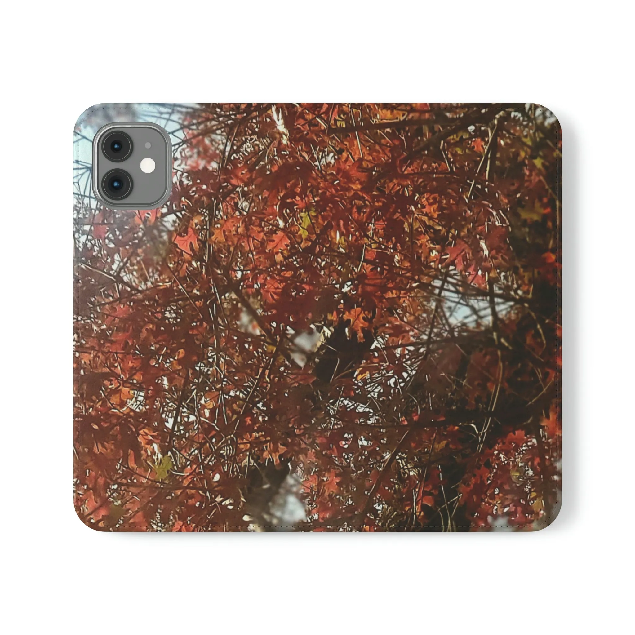 Red Autumn Leaves | Folio Phone Case | High Bloom Collection | Life By Ortavia