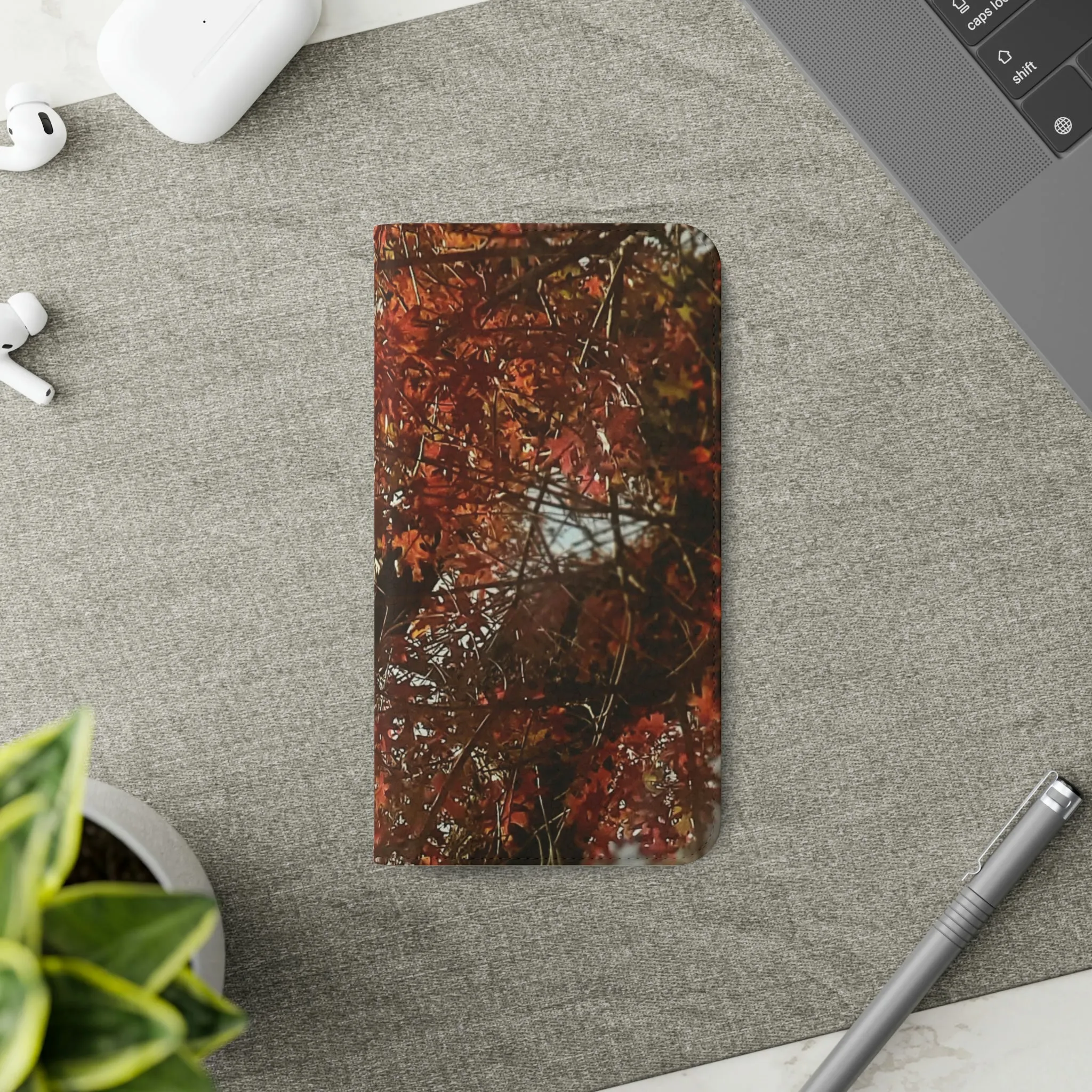 Red Autumn Leaves | Folio Phone Case | High Bloom Collection | Life By Ortavia