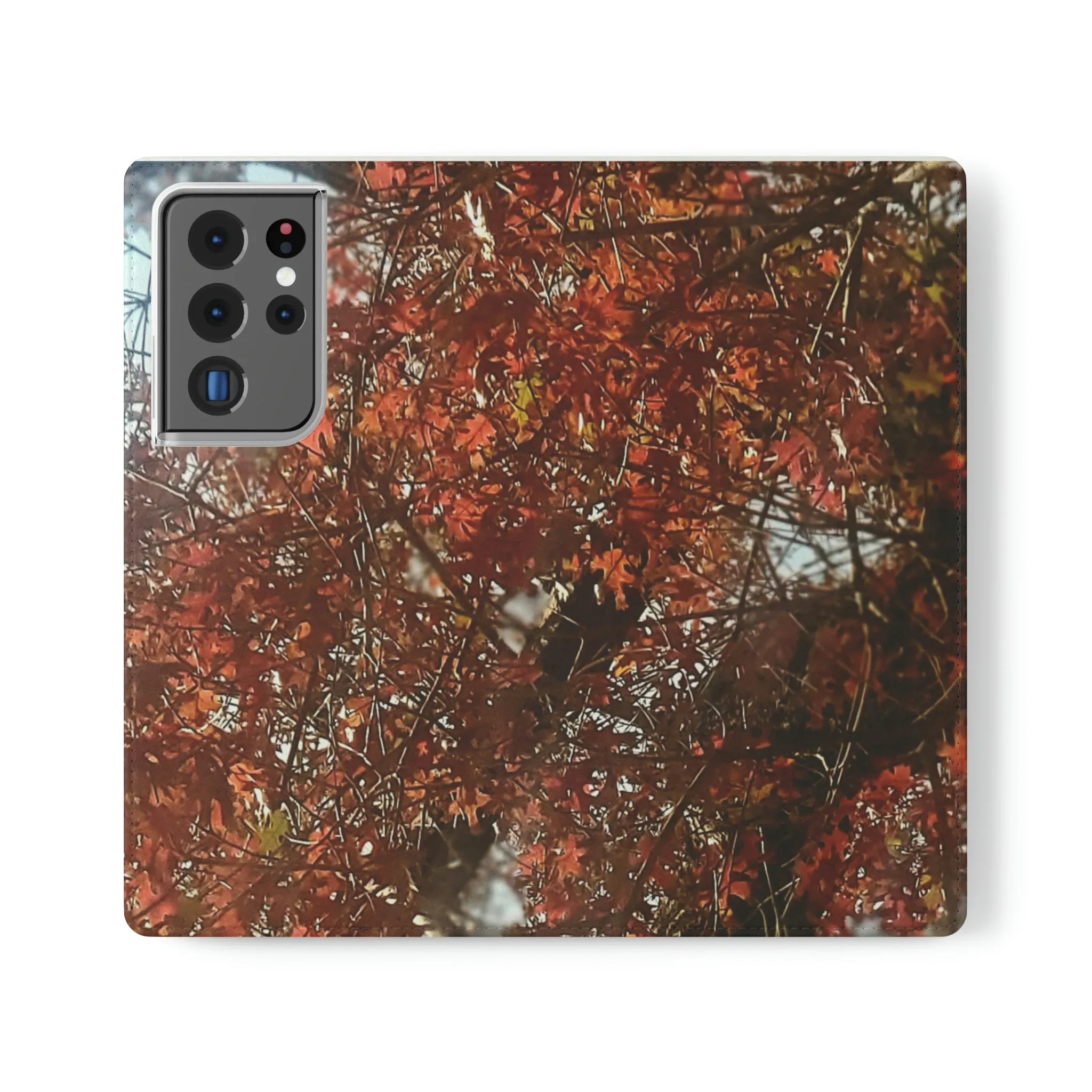 Red Autumn Leaves | Folio Phone Case | High Bloom Collection | Life By Ortavia