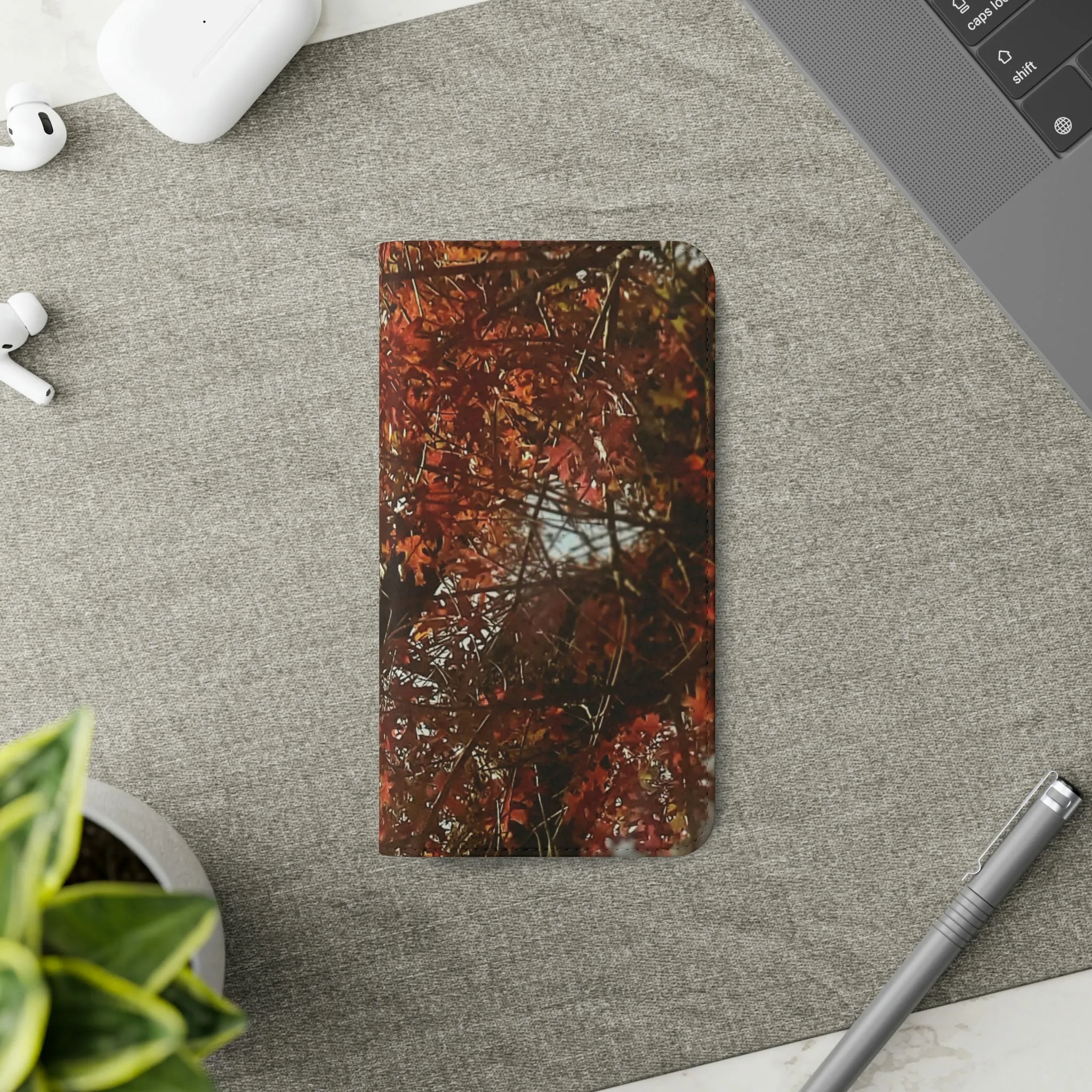 Red Autumn Leaves | Folio Phone Case | High Bloom Collection | Life By Ortavia