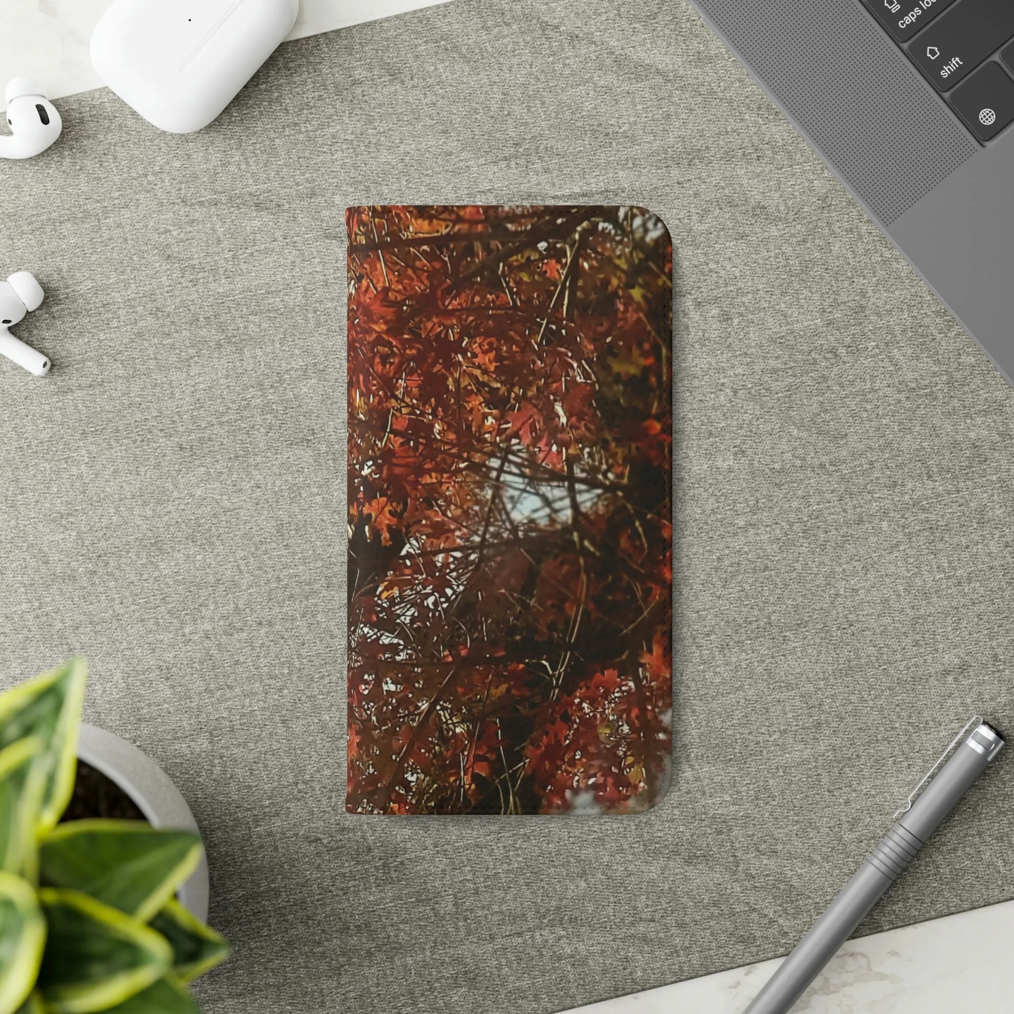 Red Autumn Leaves | Folio Phone Case | High Bloom Collection | Life By Ortavia