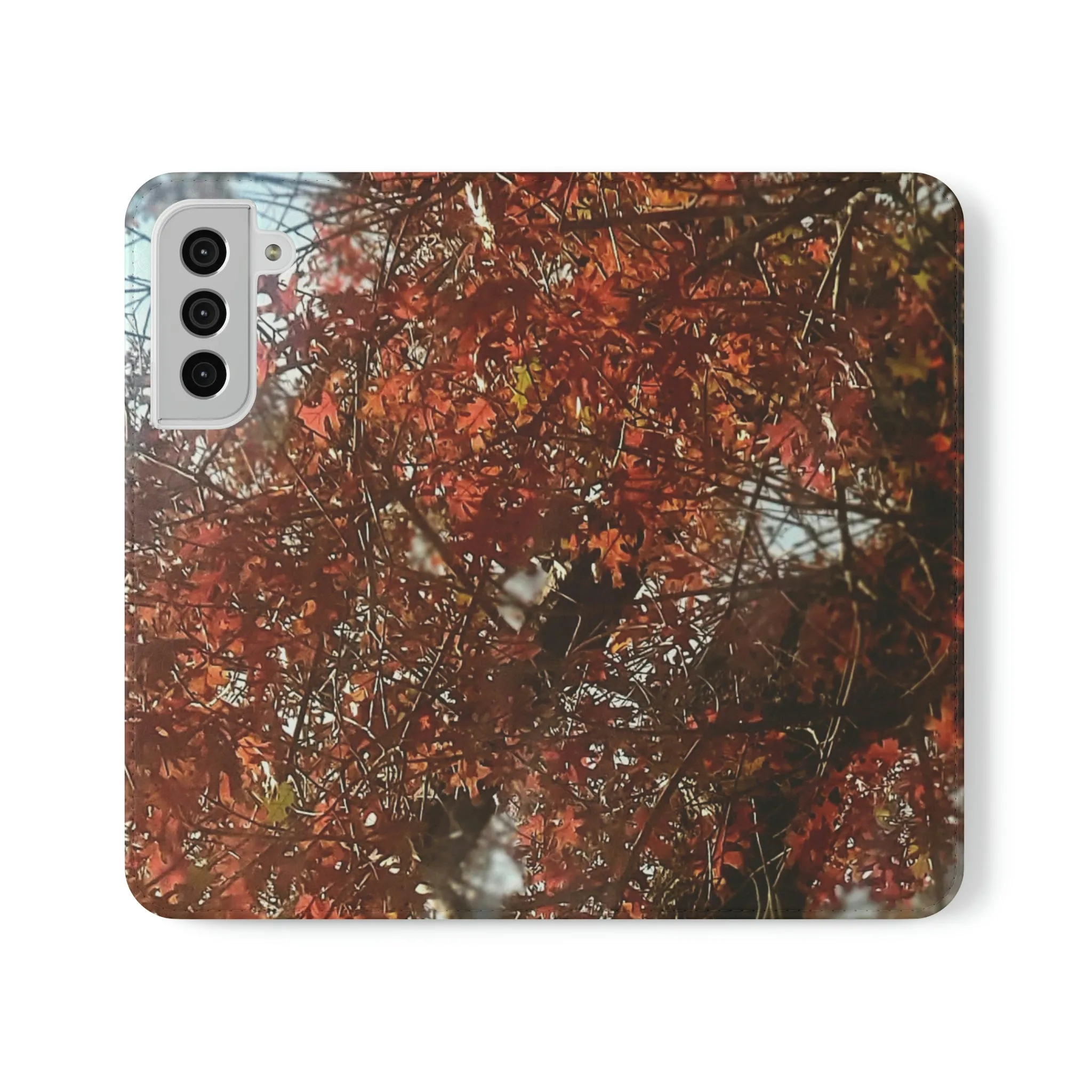 Red Autumn Leaves | Folio Phone Case | High Bloom Collection | Life By Ortavia