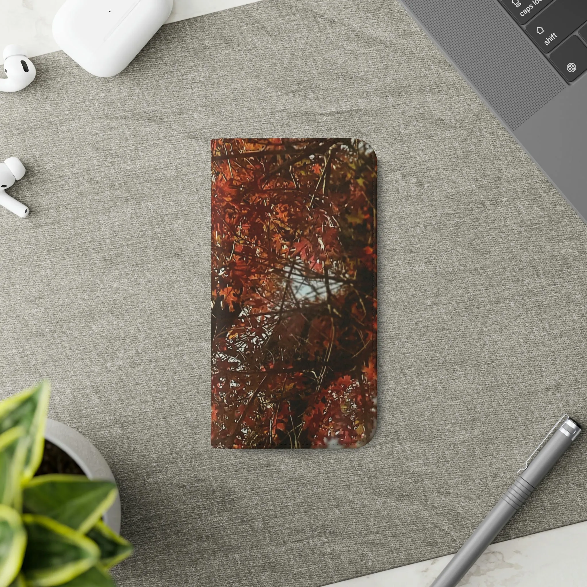 Red Autumn Leaves | Folio Phone Case | High Bloom Collection | Life By Ortavia