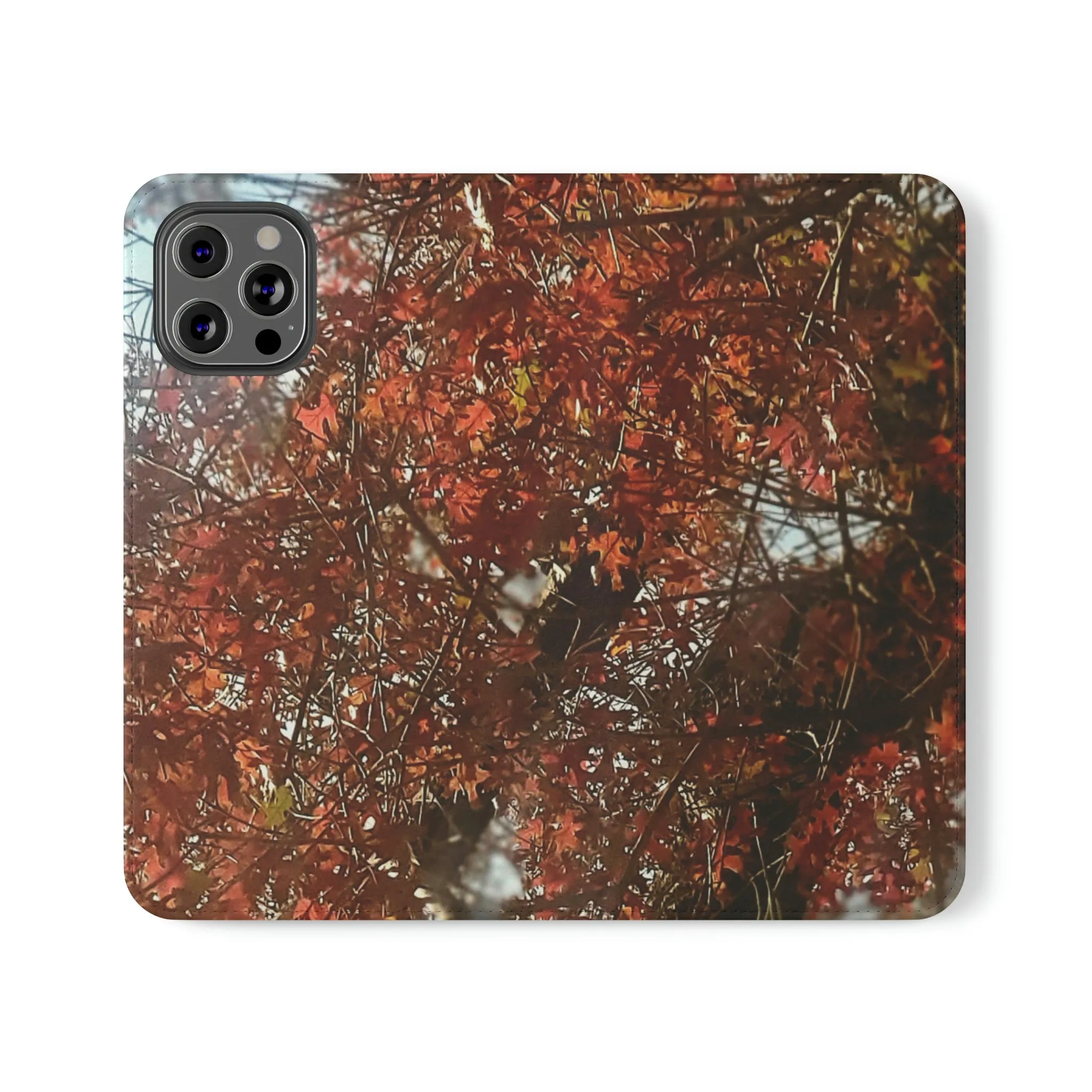 Red Autumn Leaves | Folio Phone Case | High Bloom Collection | Life By Ortavia