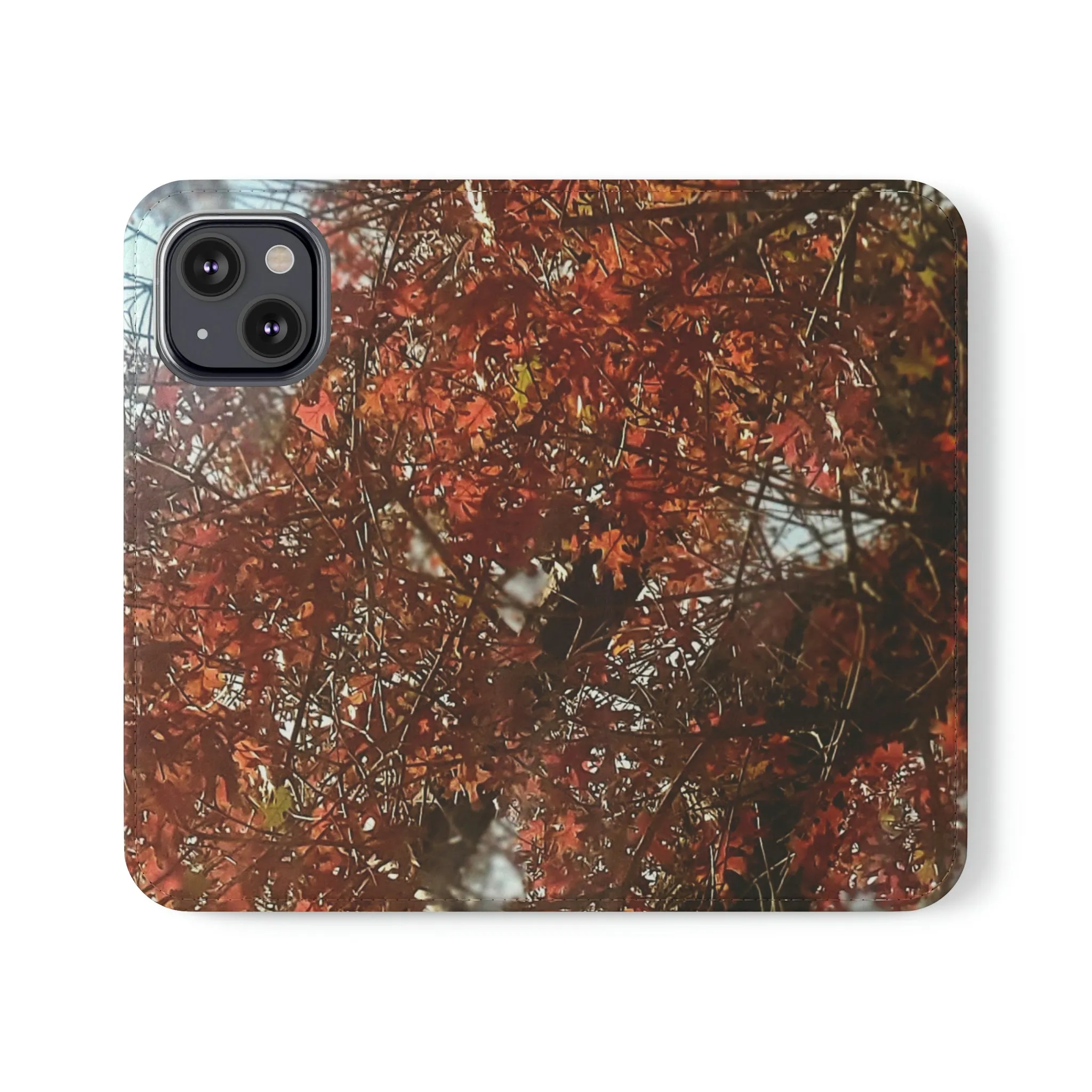 Red Autumn Leaves | Folio Phone Case | High Bloom Collection | Life By Ortavia