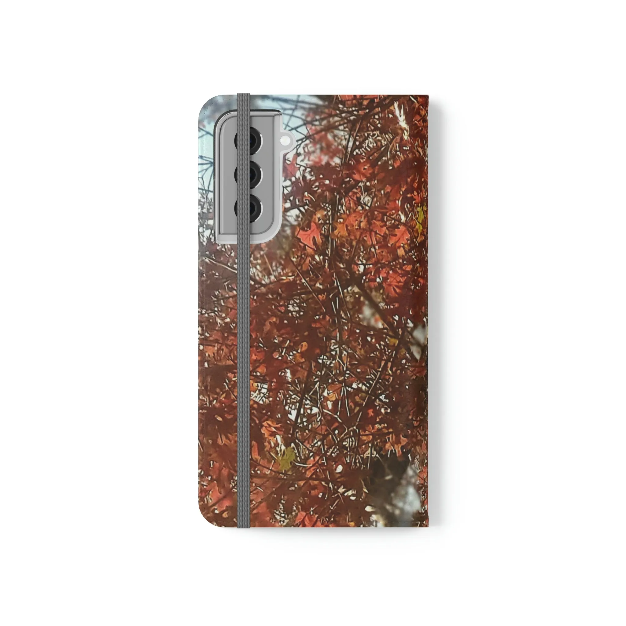 Red Autumn Leaves | Folio Phone Case | High Bloom Collection | Life By Ortavia