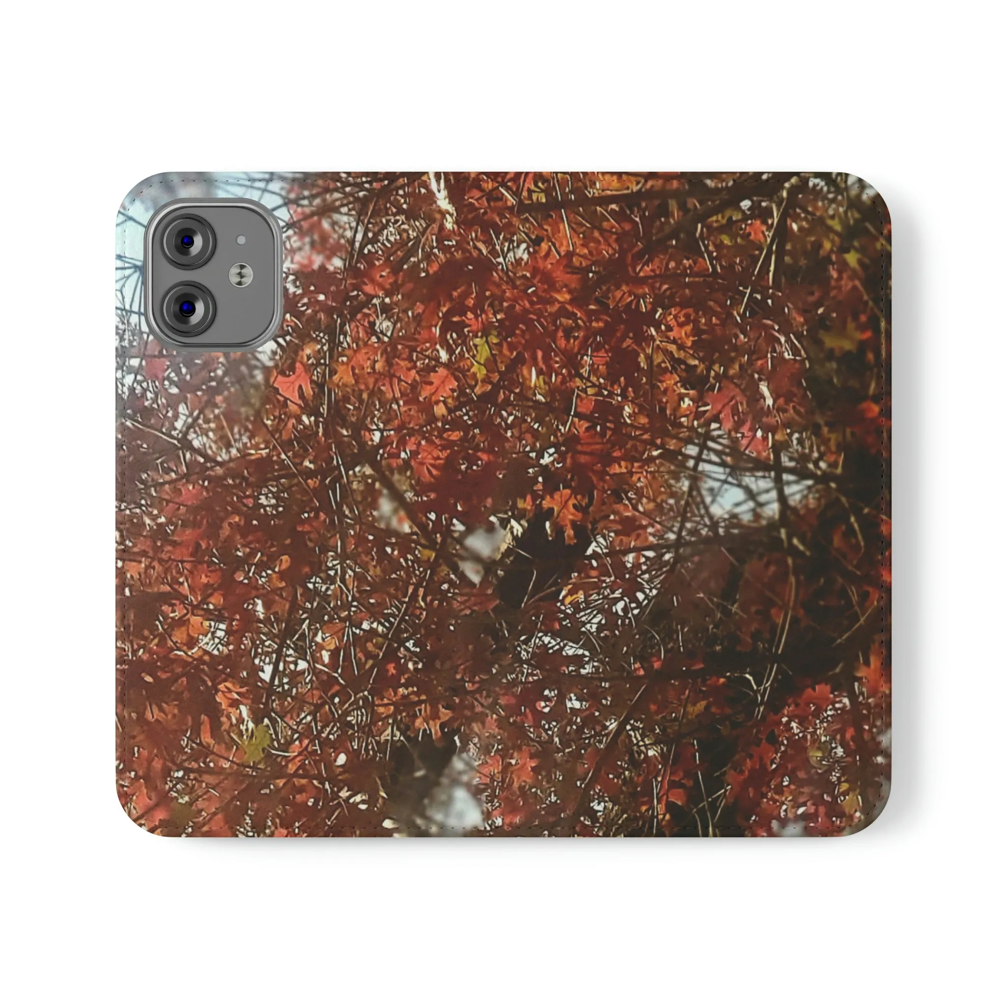 Red Autumn Leaves | Folio Phone Case | High Bloom Collection | Life By Ortavia