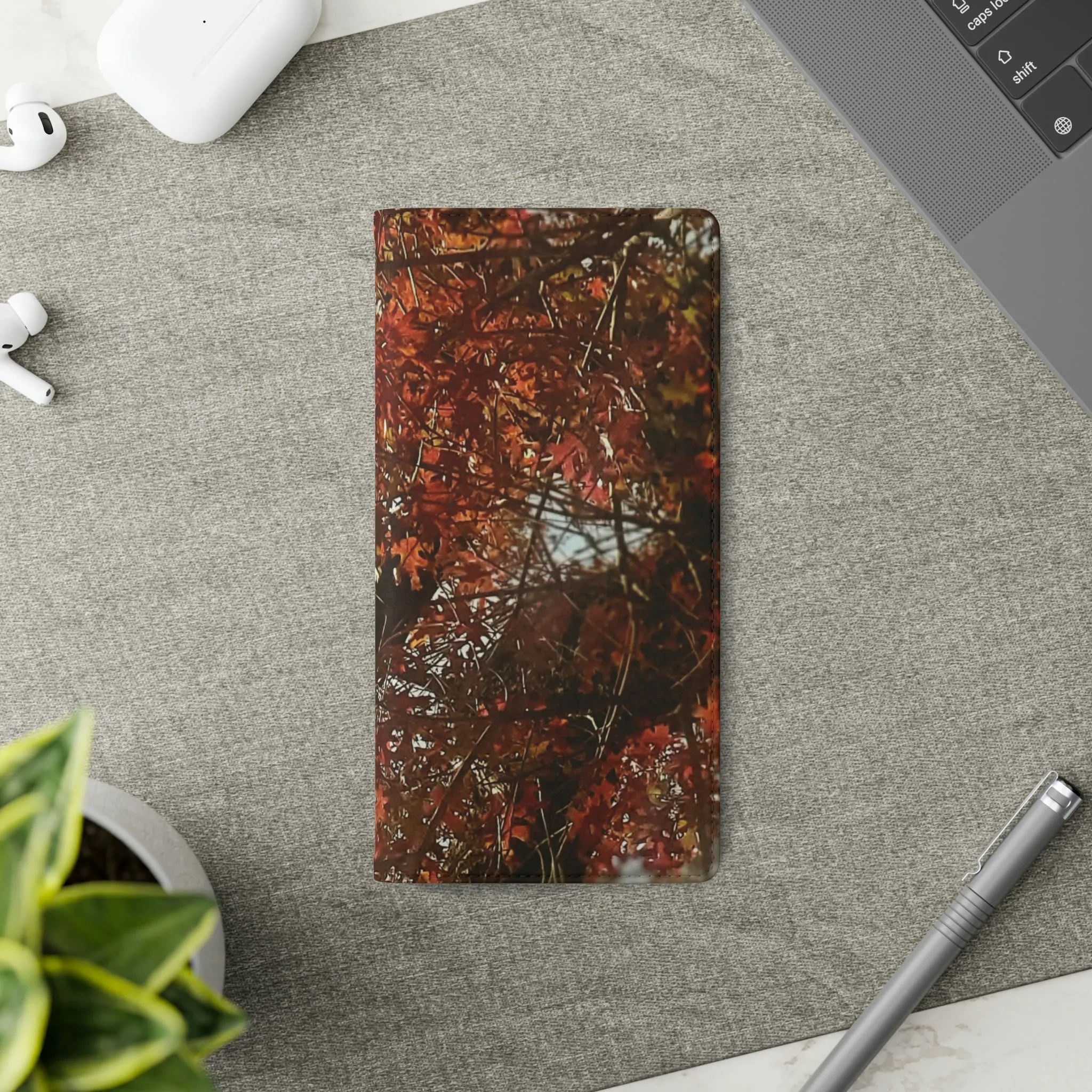 Red Autumn Leaves | Folio Phone Case | High Bloom Collection | Life By Ortavia