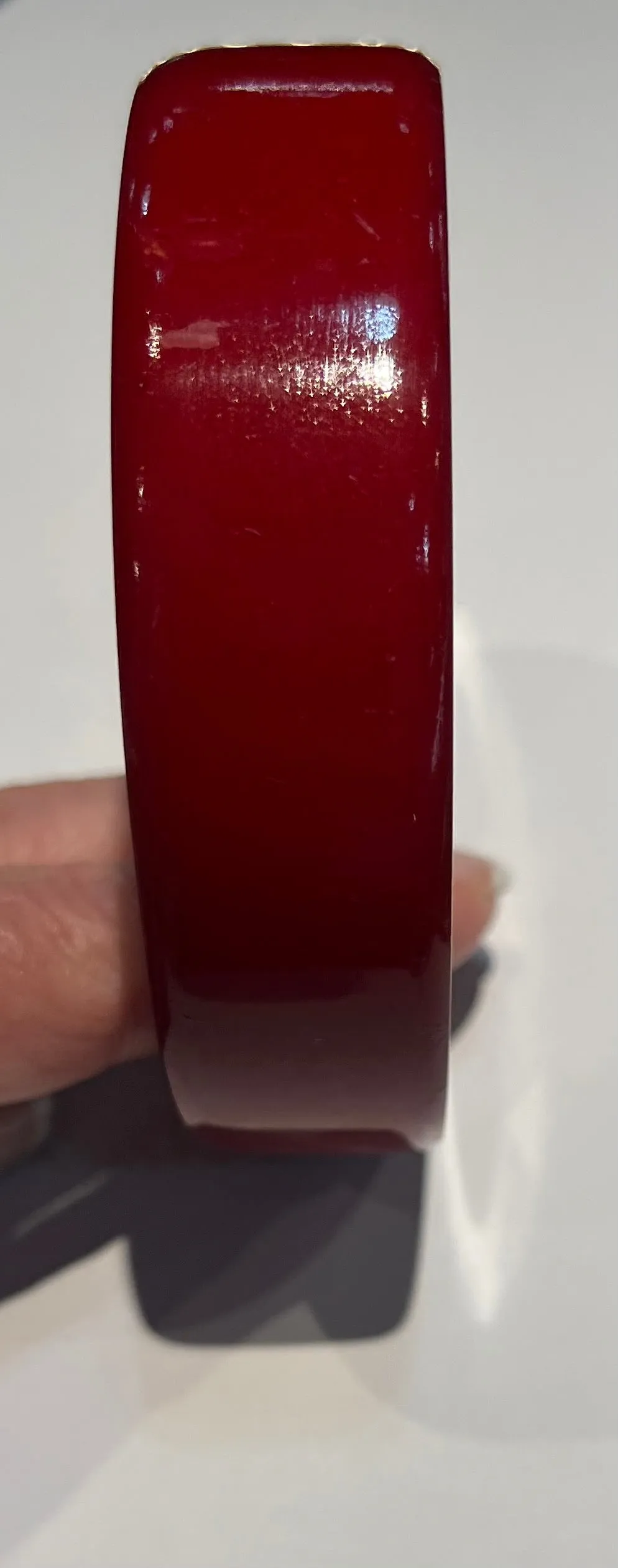 Red Flat Copal Bangle