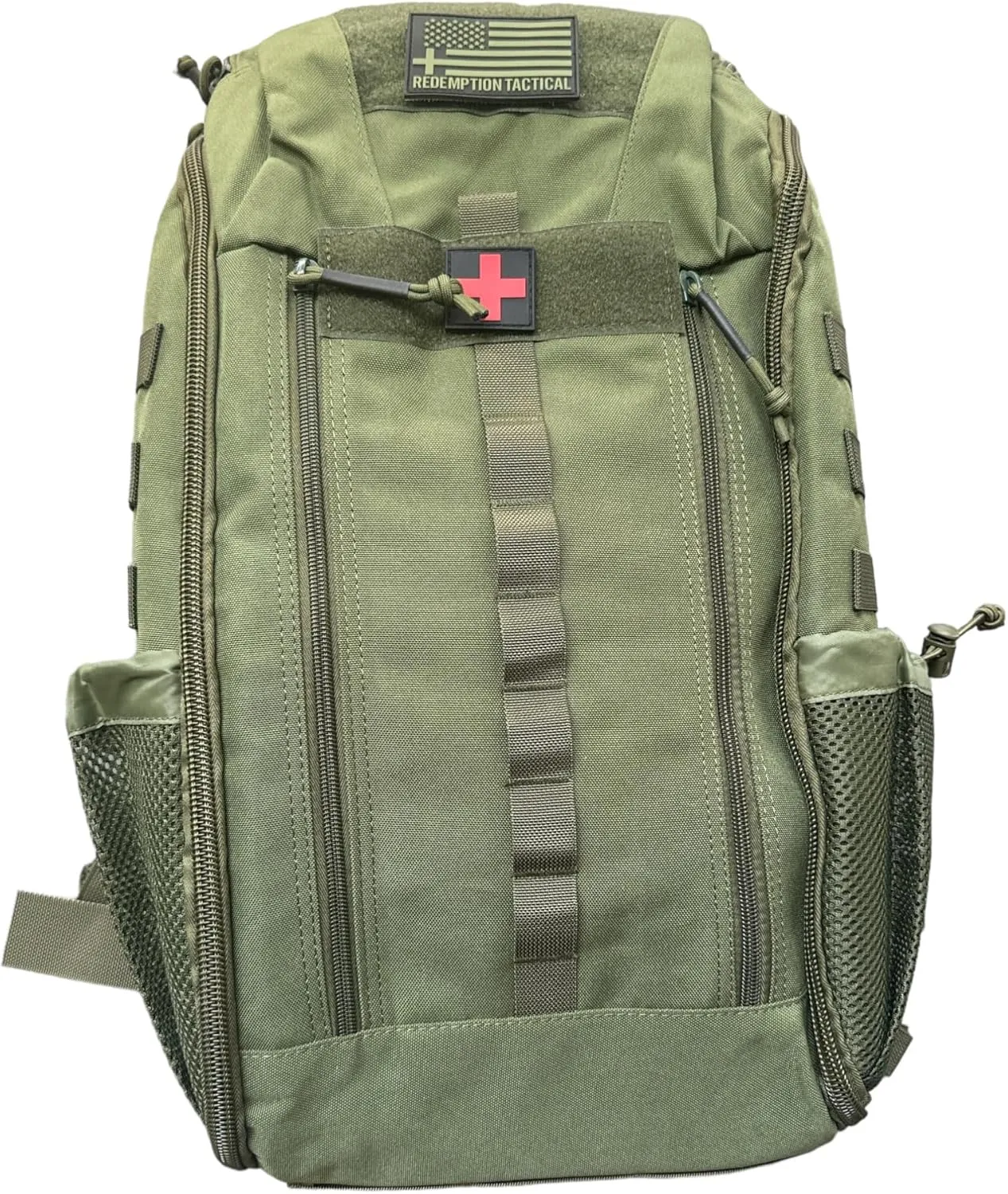 Redemption Tactical Crusader Team Medical Backpack Tactial First Aid Backpack with Removable Pouches (Green)