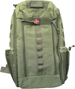 Redemption Tactical Crusader Team Medical Backpack Tactial First Aid Backpack with Removable Pouches (Green)