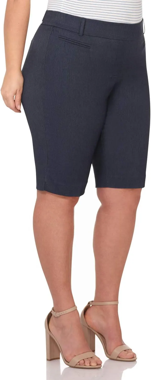 Rekucci Curvy Woman Ease into Comfort Plus Size Modern City Short