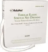 ReliaMed 709NB Tubular Elastic Net Dressing, Size 8, 24"- 33", 2.4" flat measurement, Medium. 1 of each.