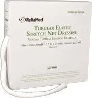 ReliaMed 709NB Tubular Elastic Net Dressing, Size 8, 24"- 33", 2.4" flat measurement, Medium. 1 of each.
