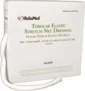 ReliaMed 709NB Tubular Elastic Net Dressing, Size 8, 24"- 33", 2.4" flat measurement, Medium. 1 of each.