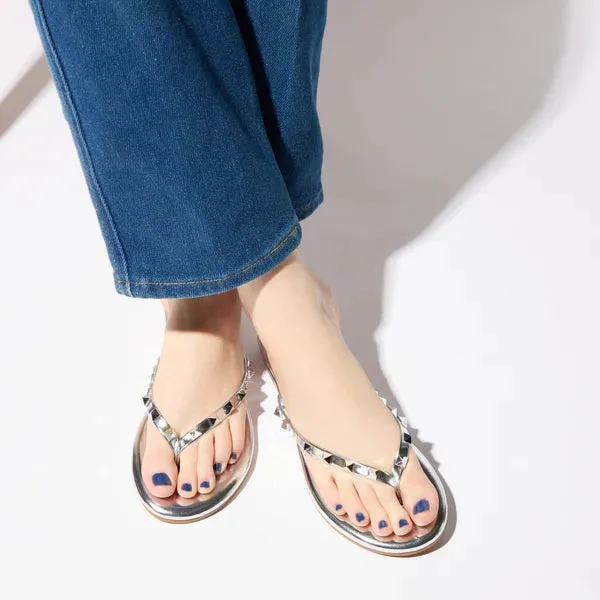 Rivington Stud Sandal - Silver