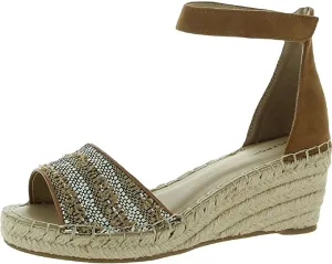 Rockport Women's Marah 2 Piece Ankle Wedge Sandal, Blush, 6