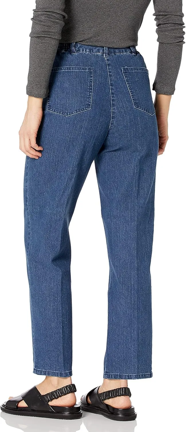 Ruby Rd. Women's Petite Classic Flat Front Denim Jean