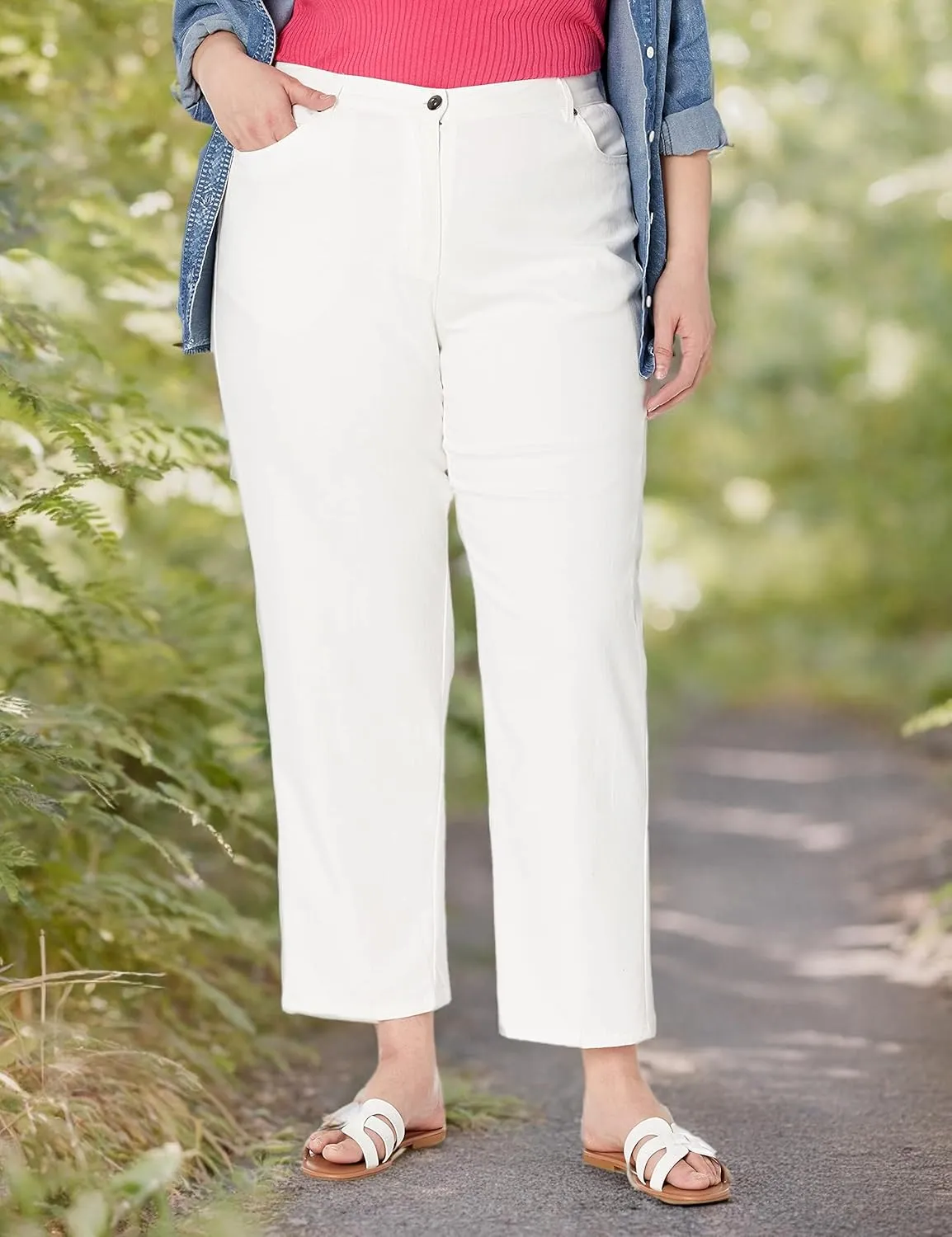 Ruby Rd. Women's Size Plus Classic Flat Front Denim Jean