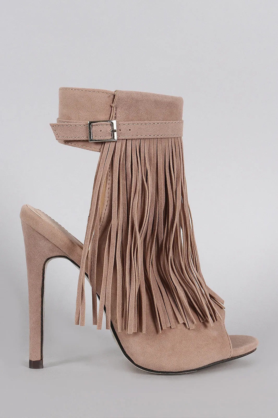Satisfied clients Peep Super savings Stiletto Fringe Mule Toe