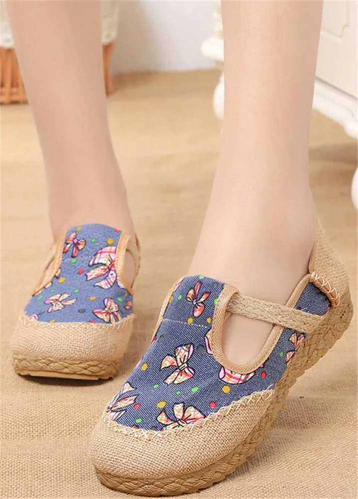 SATUKI Embroidered Shoes for Women, Chinese Style Handmade Casual Loafer Flat Dress Shoes