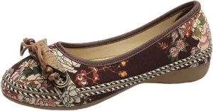 SATUKI Handmade Embroidered Shoes for Women, Slip-On Casual Loafer Flat Floral Canvas Shoes
