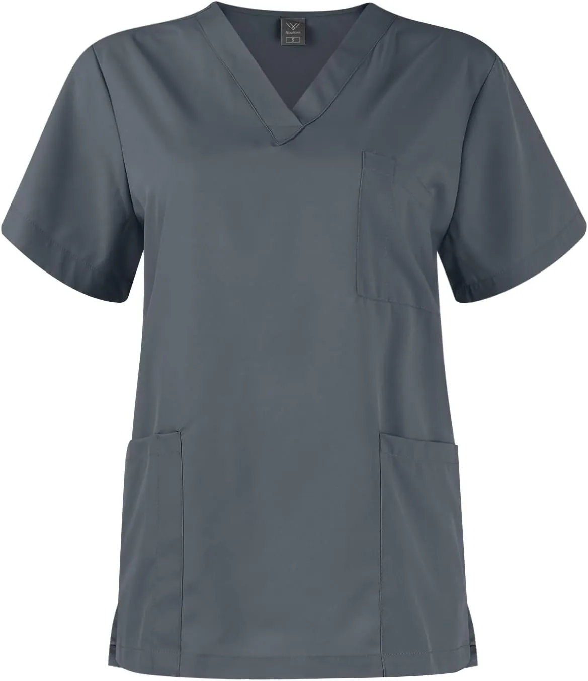 Scrubs for Women Set Stretch V-Neck Scrub Tops & Cargo Pant Quick Drying Solid Medical Nurse Uniform with Pockets
