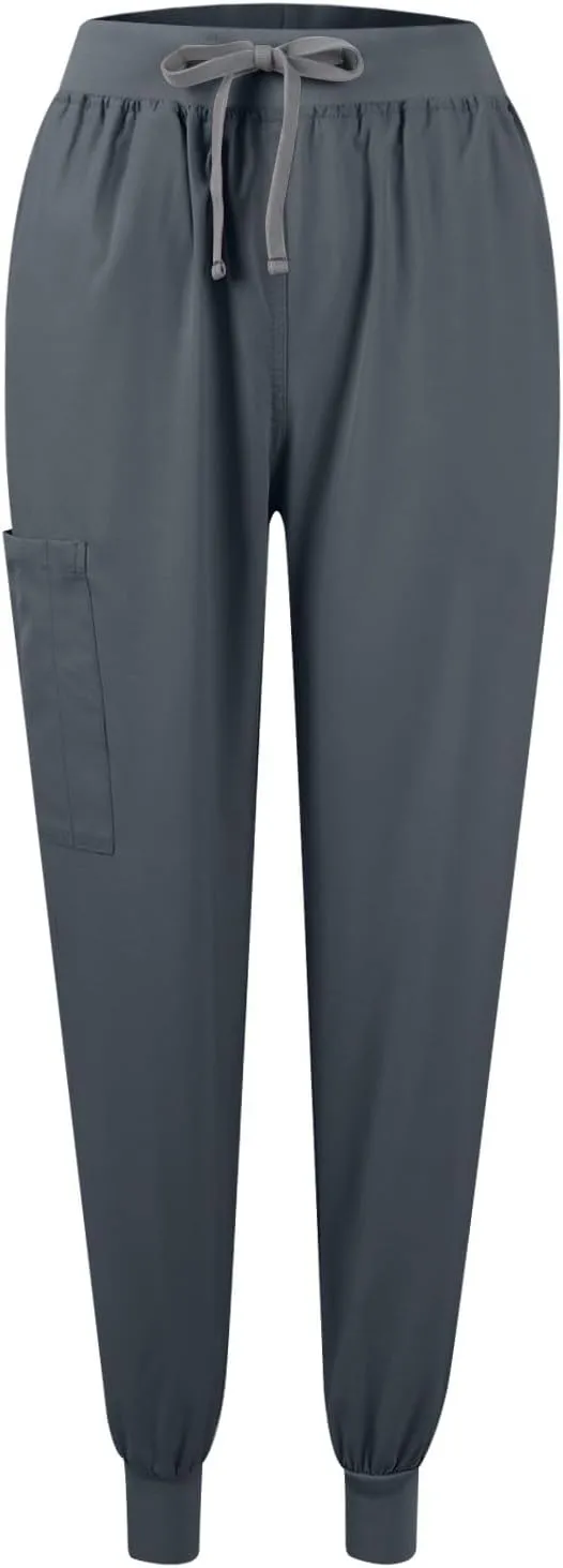 Scrubs for Women Set Stretch V-Neck Scrub Tops & Cargo Pant Quick Drying Solid Medical Nurse Uniform with Pockets