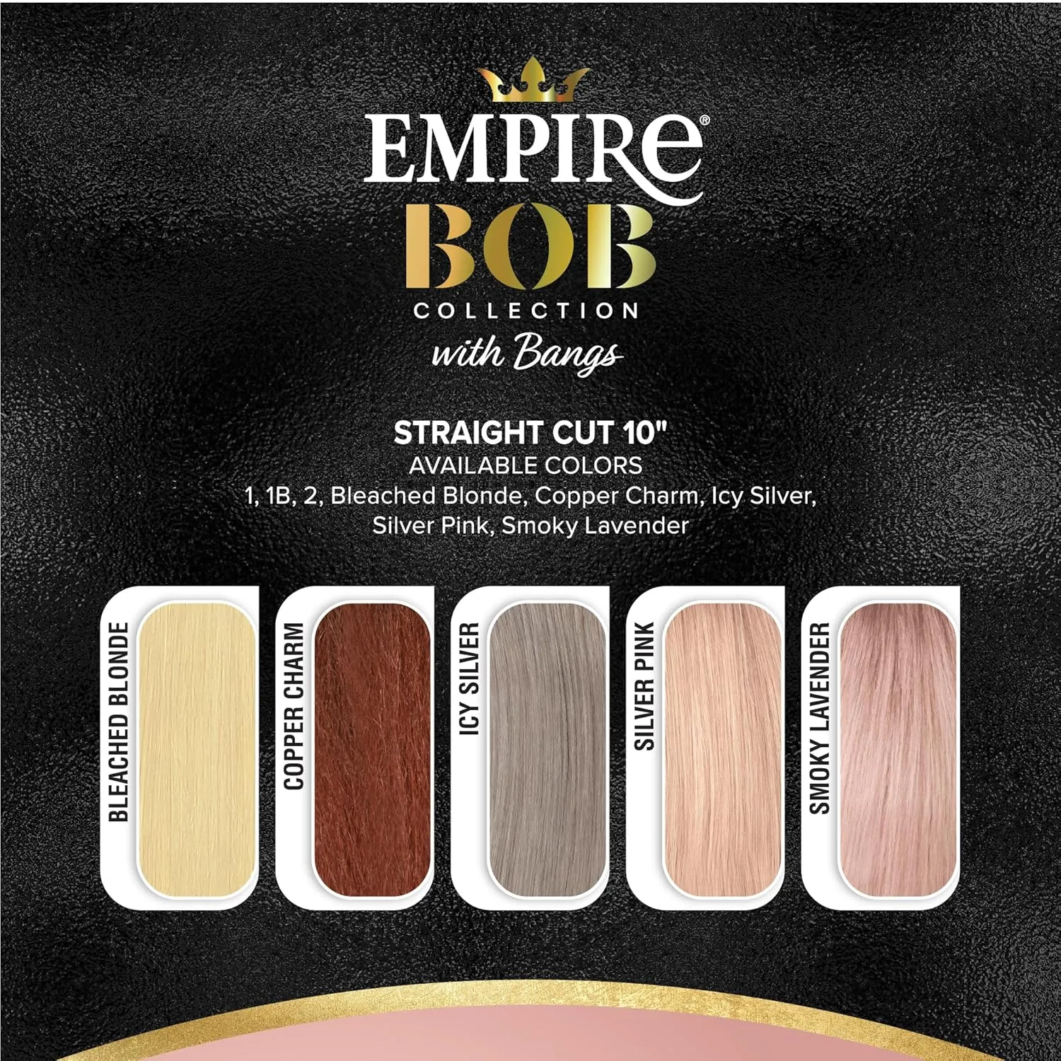 Sensationnel Empire Bob Humanhair Wig - Straight Cut Face Framing Mesh Cap for Comfort With Bangs (10 inch, COPPERCHARM)
