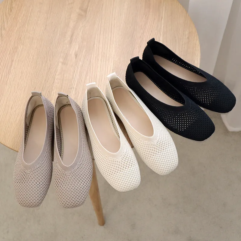 Shallow Mouth Soft Hollow Shoes