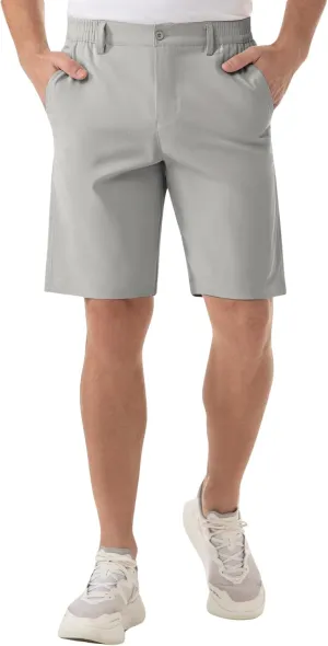 SIX ISLANDS Men's Golf Hybrid Shorts 9 Inch Inseam with Pockets Quick Dry Stretch Flat Front Casual Work Dress Shorts for Men