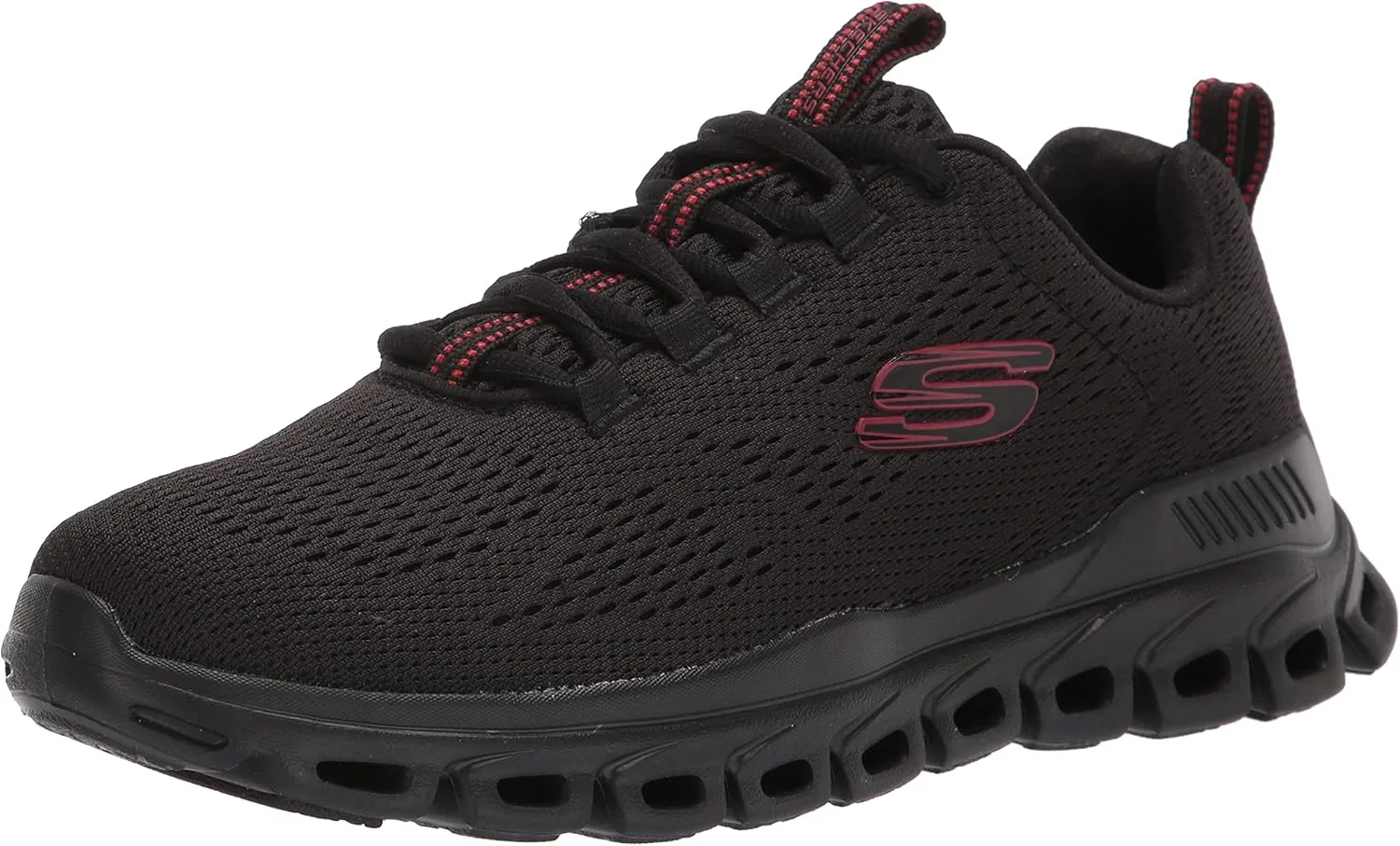 Skechers Men's Glide Step Fasten Up Lace-up Sneaker, Navy/Black, 9.5