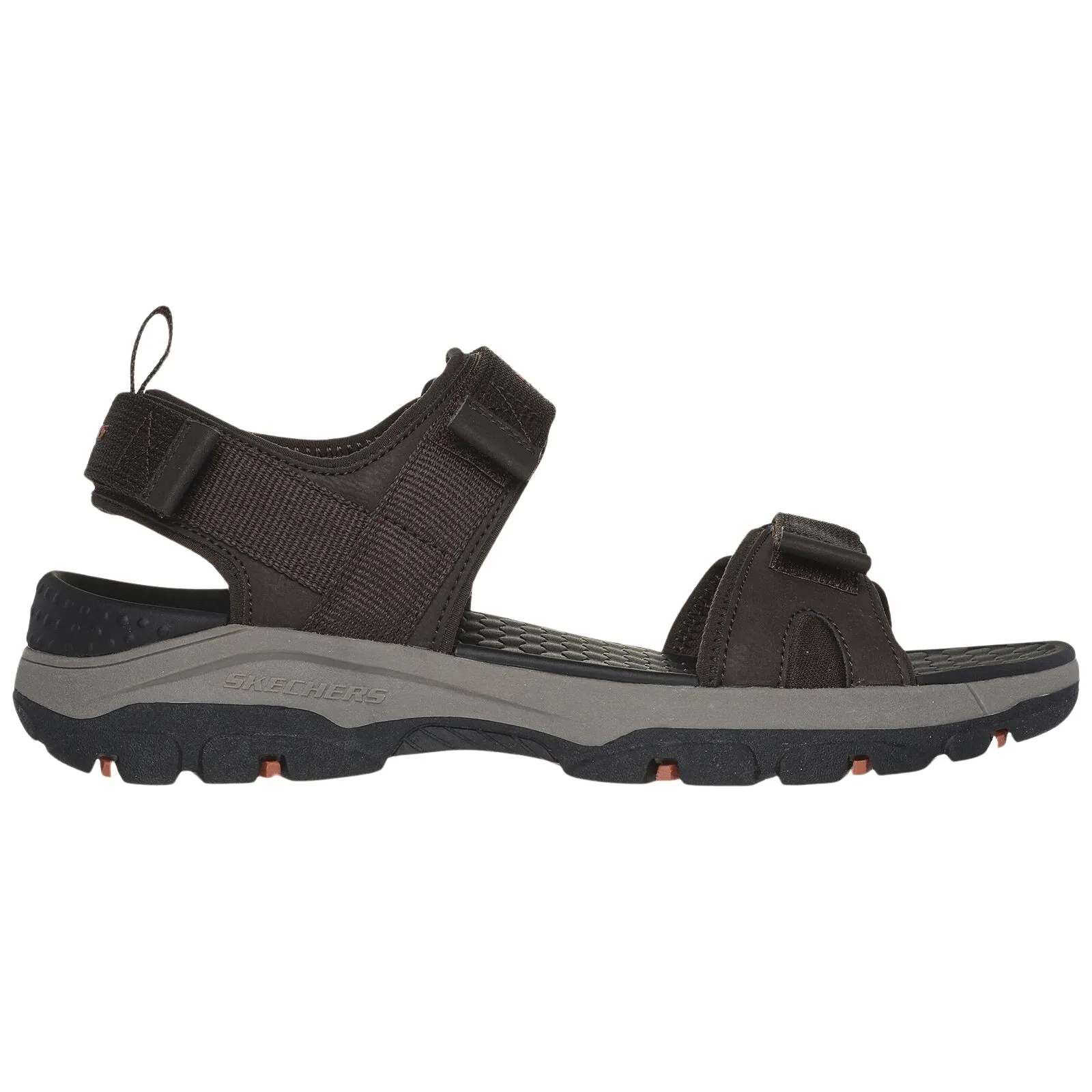 Skechers Mens Ryer Chocolate Brown Sports Walking Adjustable Vegan Sandal