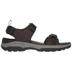 Skechers Mens Ryer Chocolate Brown Sports Walking Adjustable Vegan Sandal