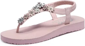 Skechers Women's Meditation-Happy Daisies Flip-Flop