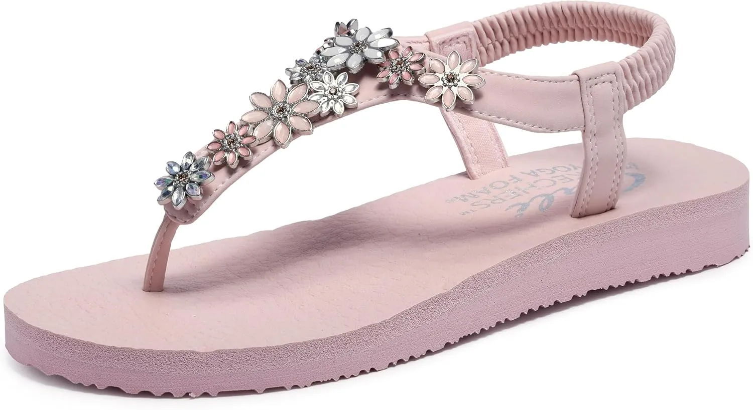 Skechers Women's Meditation-Happy Daisies Flip-Flop