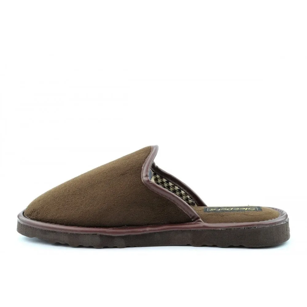 Sleepers STEPHEN Mule Slipper Autumn Brown Imitation Suede