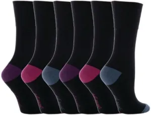 Sock shop 6 Pack Ladies Non Elastic Socks, Size 5-9 US
