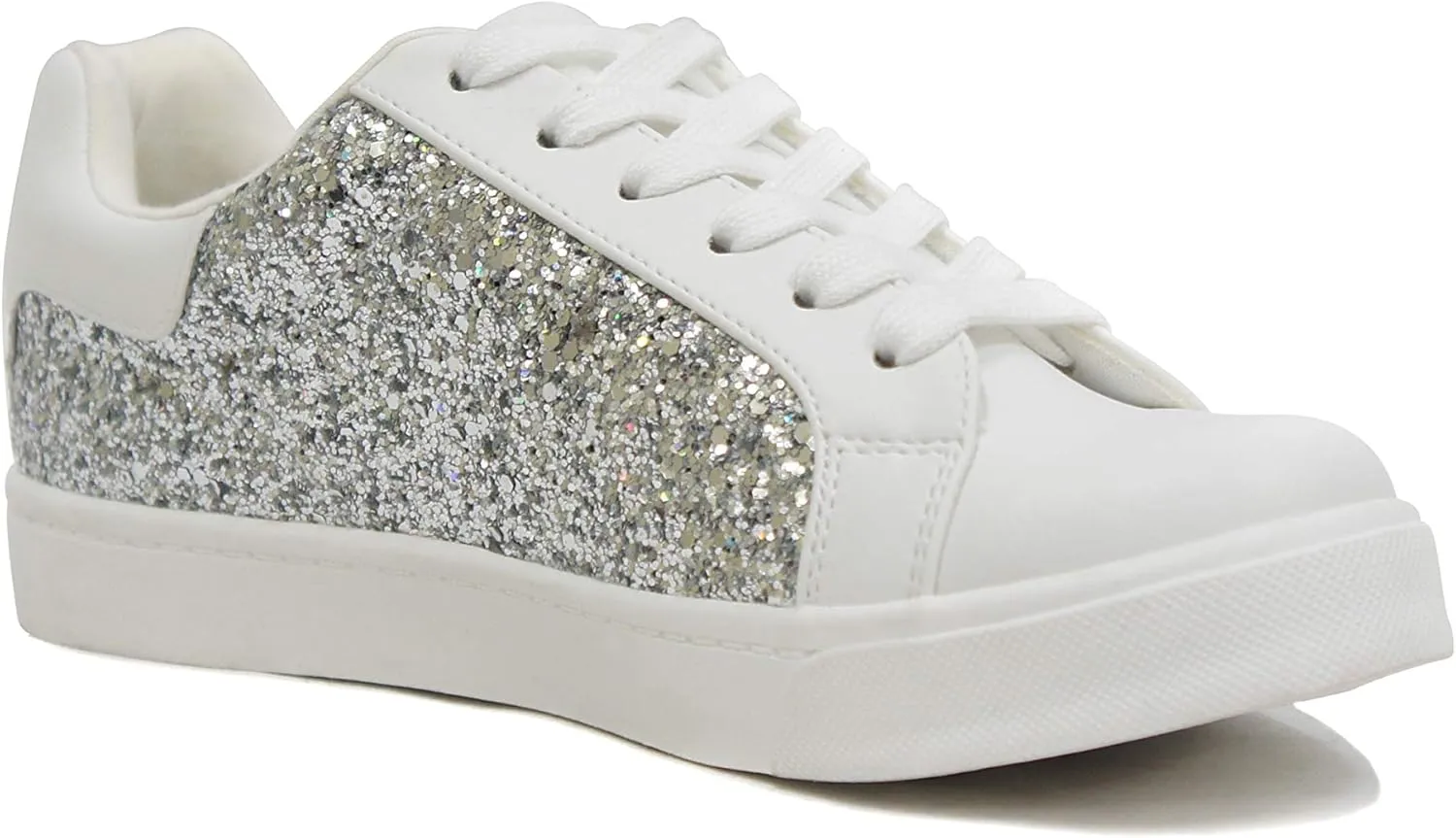 Soda Wander ~ Lace-up Double Layer Foam Padded Cushion Sock with Stars Low top Fashion Sneakers