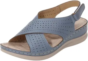Soft-soled, lightweight, casual, anti-slip flat beach shoes for women, toe exposure, breathable