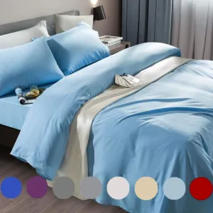 SONORO KATE Bed Sheet Set Super Soft Microfiber 1800 Thread Count Luxury Egyptian Sheets Fit 18-24 Inch Deep Pocket Mattress Wrinkle -6 Piece (Lake Blue, Queen)