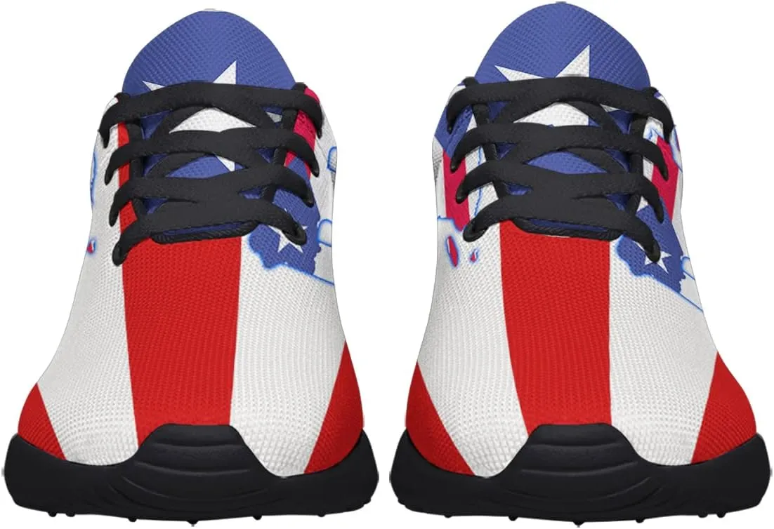 Sonzj-II Puerto Rico Shoes Mens Womens Running Shoes Athletic Casual Puerto Rico Flag Tennis Sneakers Gifts for Friends