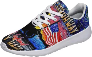 Sonzj-II Women Men Running Shoes Unisex Walking Shoes Lightweight Lace Up Athletic Sneakers