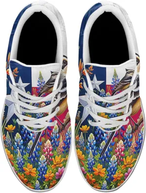 Sonzj-II Women's Men's Tennis Shoes Texas State Printed Sneakers Lightweight Breathable Running Walking Shoes