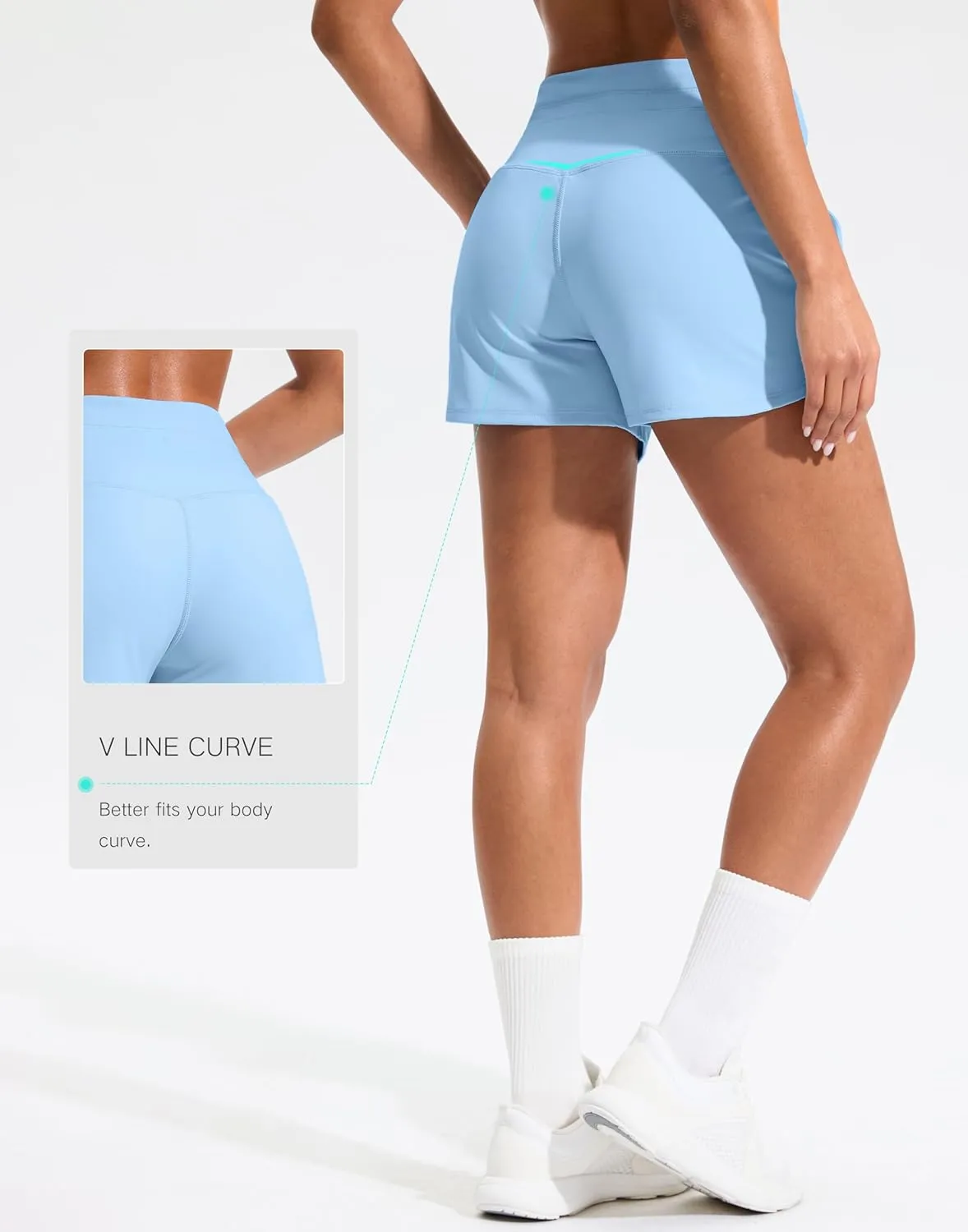 Soothfeel Women's Athletic Running Shorts with Pockets 3.5" Quick Dry High Waisted Workout Active Gym Shorts for Women
