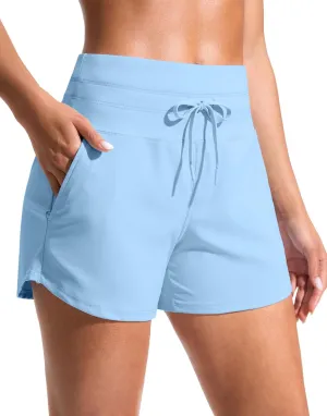 Soothfeel Women's Athletic Running Shorts with Pockets 3.5" Quick Dry High Waisted Workout Active Gym Shorts for Women