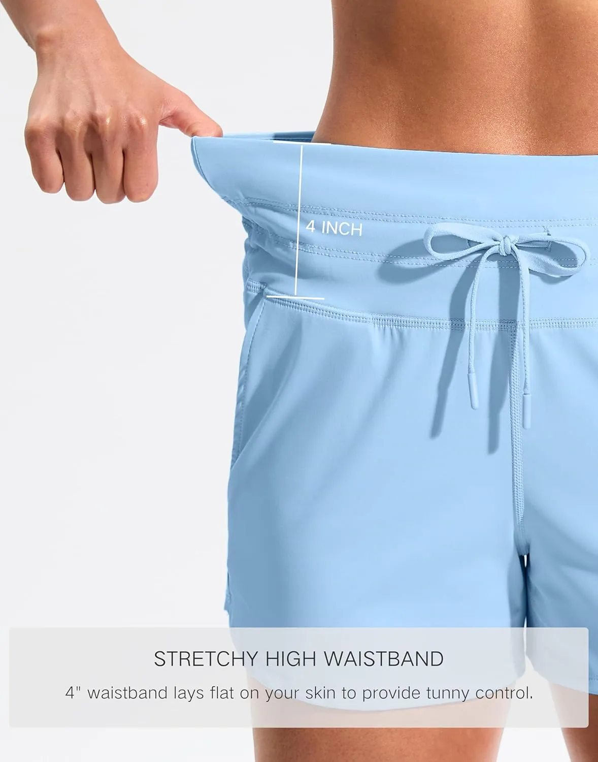Soothfeel Women's Athletic Running Shorts with Pockets 3.5" Quick Dry High Waisted Workout Active Gym Shorts for Women
